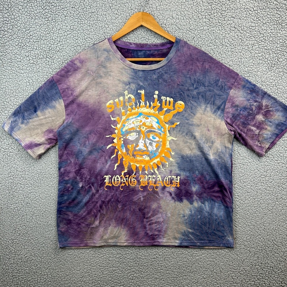 Sublime Long Beach CA Purple Tie Dye T-Shirt Size Small Short‎ Sleeve